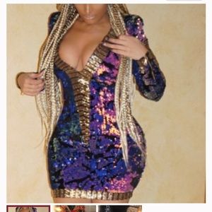 Angel Brinks Large custom sequin dress